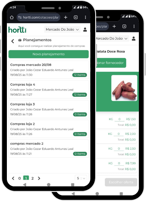 Mockup da Prancheta Digital Hortti